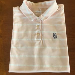 Nike Dry Fit Golf striped Sz Medium Womens shirt